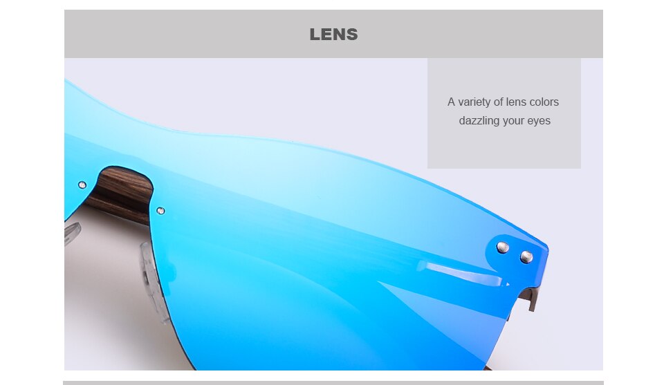 HU WOOD Brand Rimless Sunglasses Men Women Sun Glasses Natural Log Wood Frame Fishing Fishing Goggle Eyewear UV400 GR8026