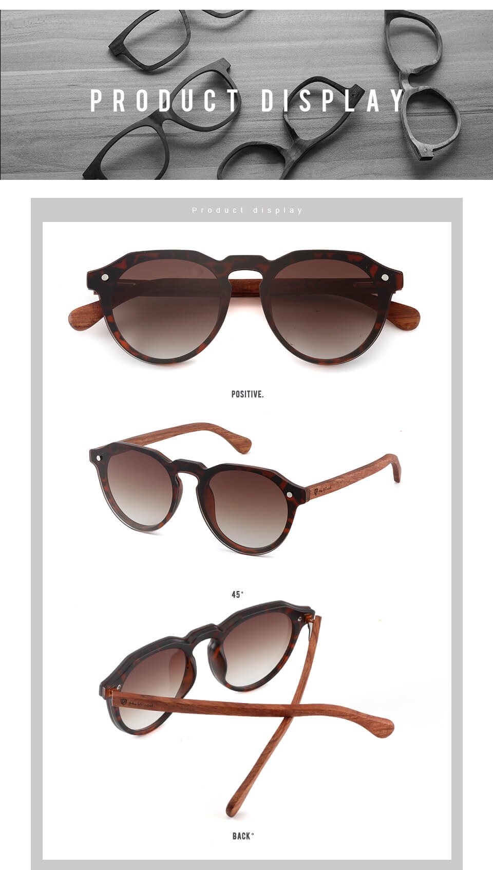 Hu Wood New Luxury Vintage Sunglasses Women Rimless Uv400 Male Classic Men's Driving Shades Male Sun Glasses