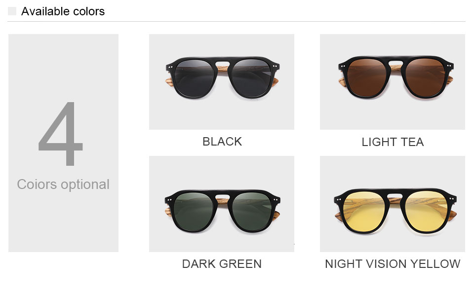 HU WOOD2022 new wooden polarized sunglasses night vision goggles driving sunglasses fashion matching items GR8057
