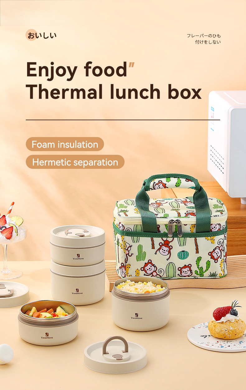 Portable Thermal Lunch Box Microwave Safe