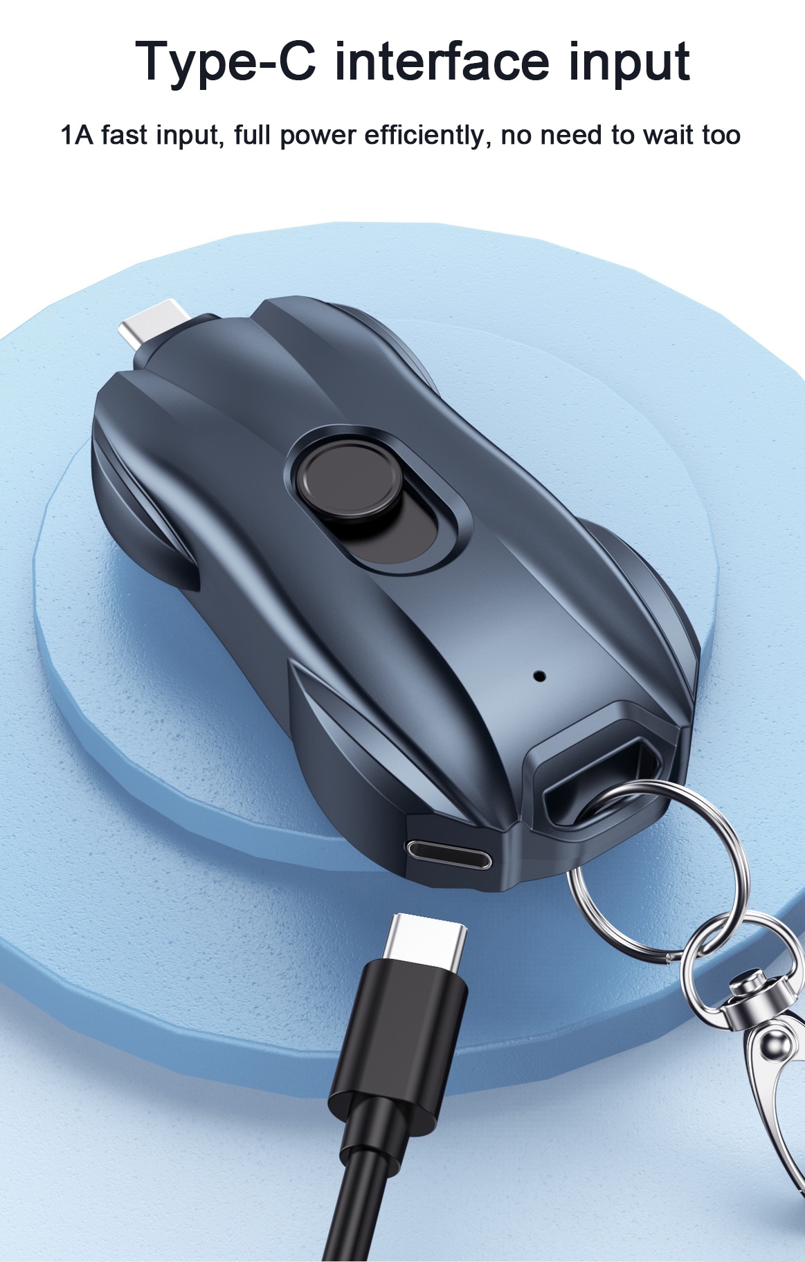 Mini Pocket Keychain Portable Charger 1500mah
