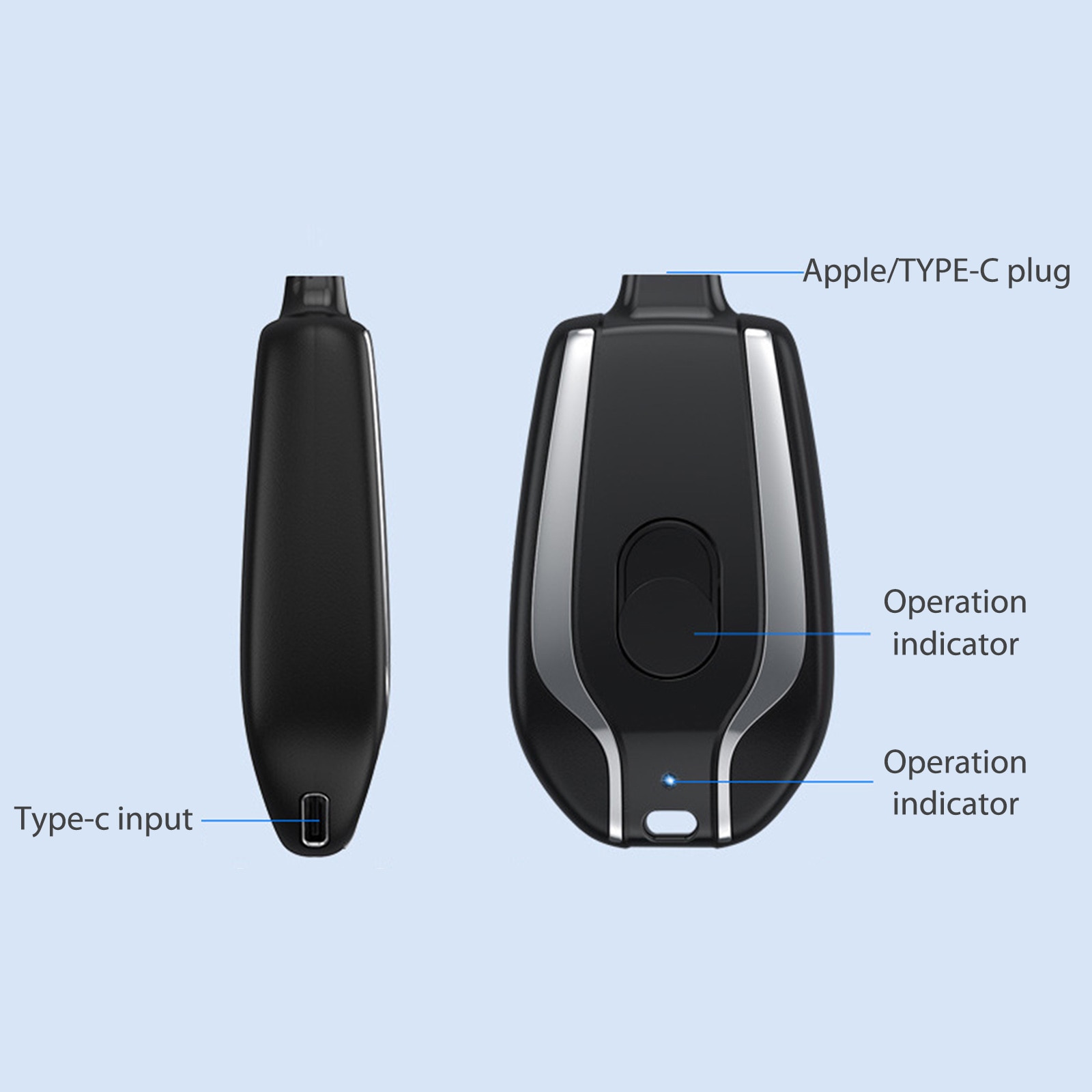 Mini Pocket Keychain Portable Charger 1500mah Mini Pocket Keychain Portable Charger 1500mah