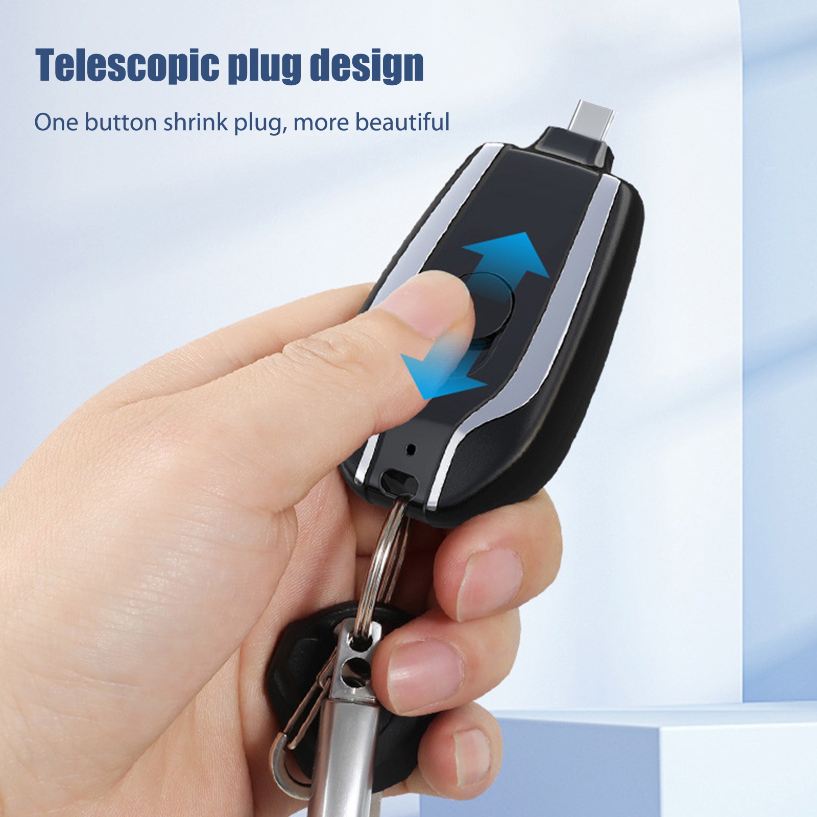 Mini Pocket Keychain Portable Charger 1500mah