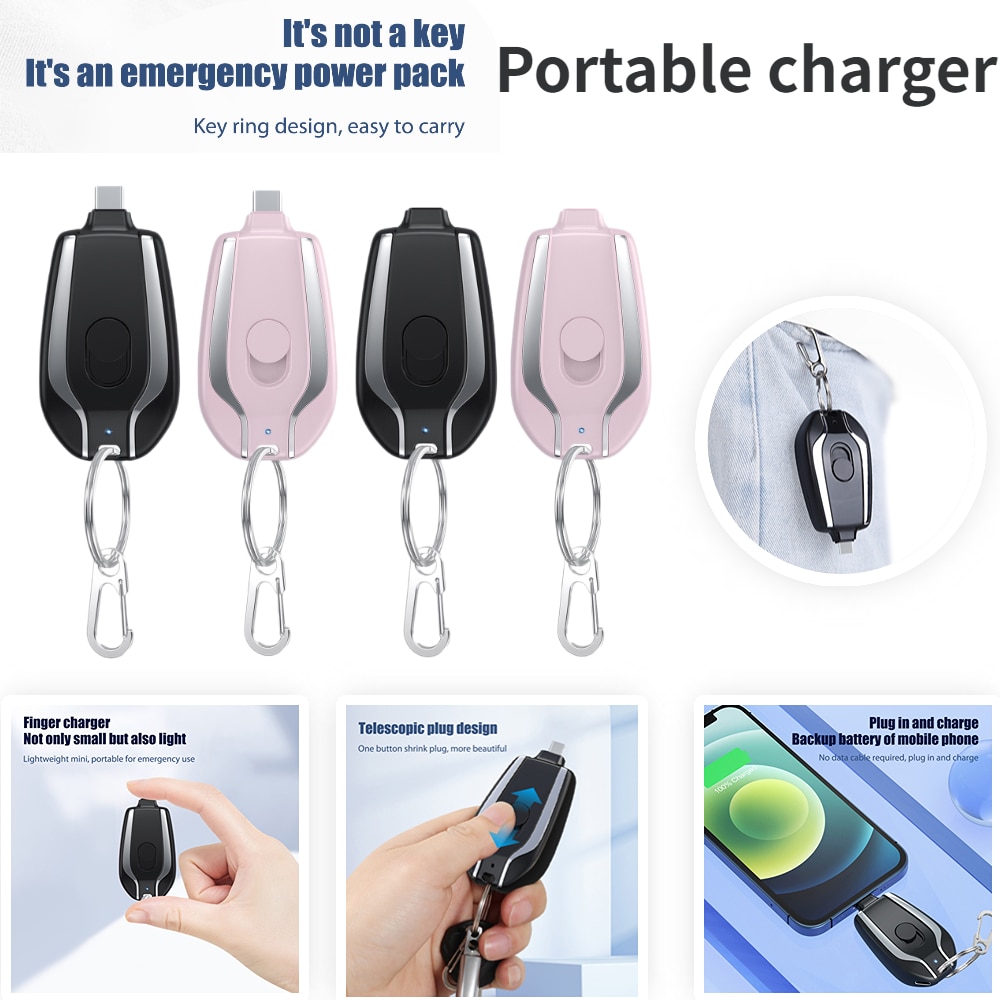 Mini Pocket Keychain Portable Charger 1500mah Mini Pocket Keychain Portable Charger 1500mah