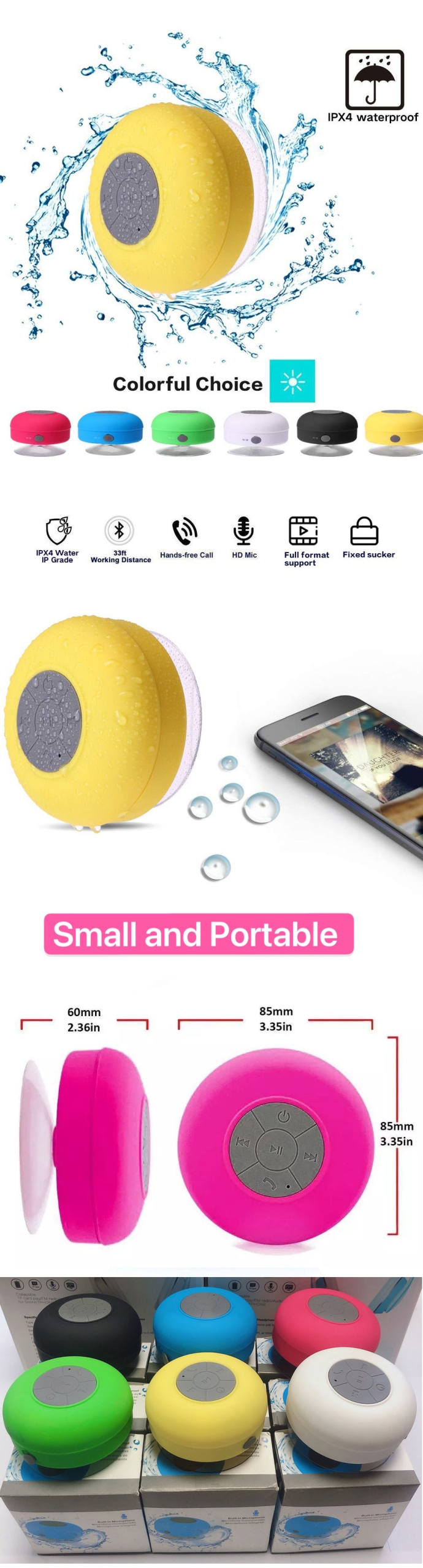 Mini Portable Wireless Waterproof Bluetooth Speaker Mini Portable Wireless Waterproof Bluetooth Speaker