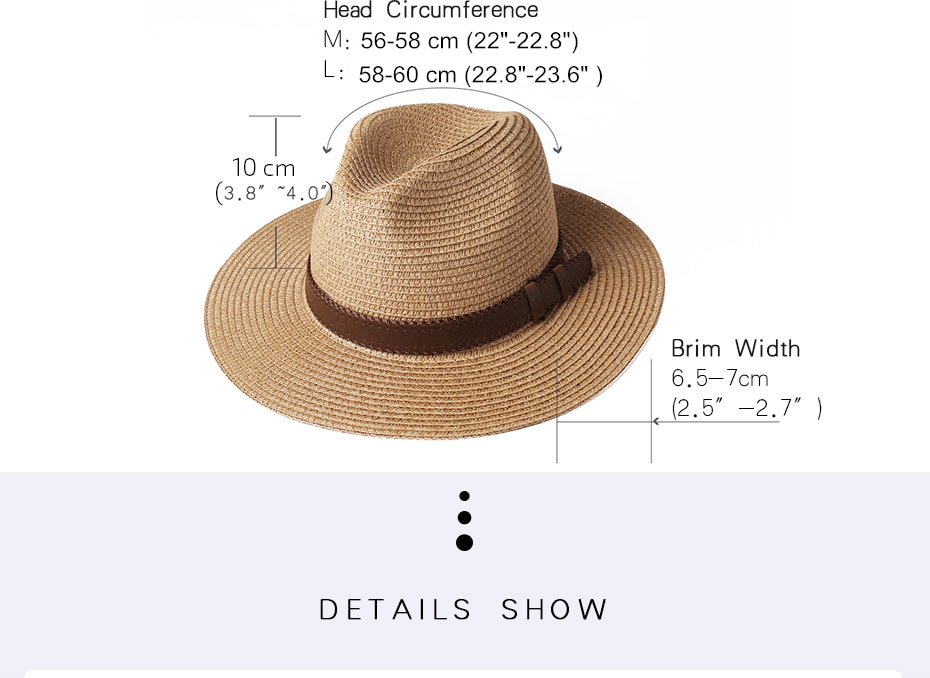Panama Hat Summer Sun Hats for Women and Man