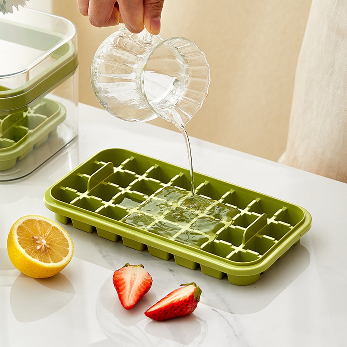 One-button Ice Mold Box One-button Ice Mold Box