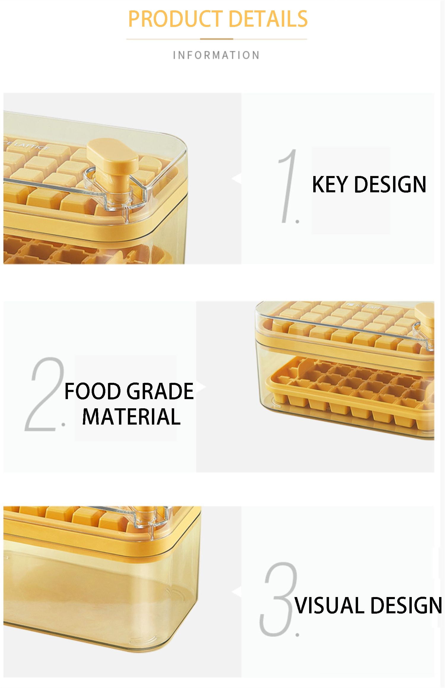 One-button Ice Mold Box One-button Ice Mold Box